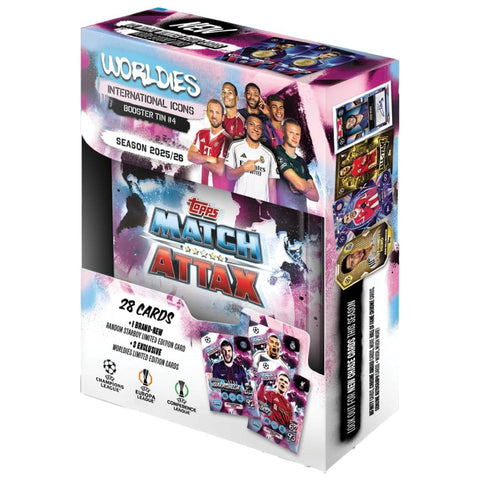 Topps Match Attax 2025/26 Booster Tin 4 - International Topps Match Attax 2025/26 Booster Tin 4 - International