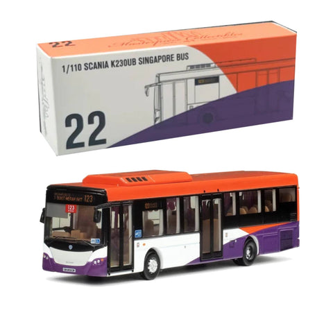 MC SG22 1/110 SG Scania K230UB Singapore Bus SVC123 MC SG22 1/110 SG Scania K230UB Singapore Bus SVC123