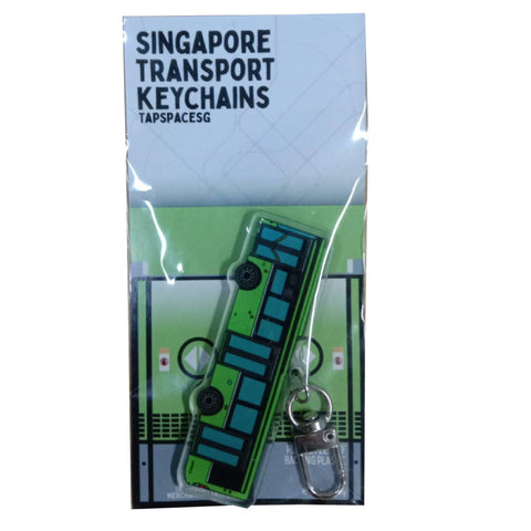 Green Single Decker Bus Keychain Green Single Decker Bus Keychain