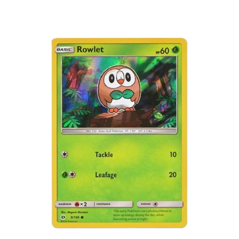 Pokemon Rowlet Promo Card Pokemon Rowlet Promo Card