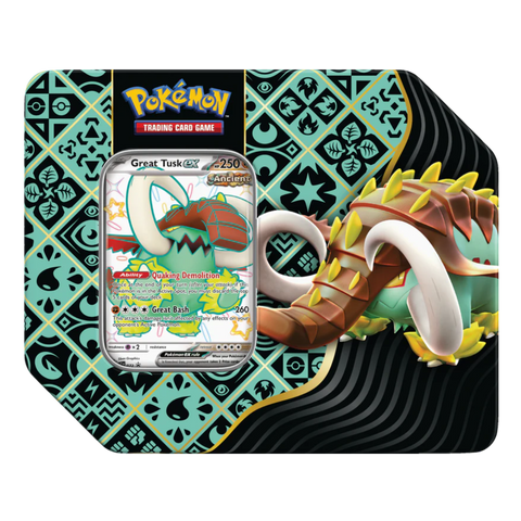 Pokemon SV4.5 Paldean Fates Big Tin - Great Tusk Ex