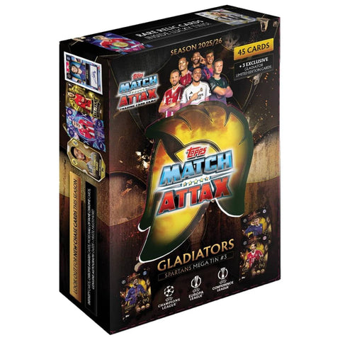 Topps Match Attax UCLMA 2025/26 Mega Tin 3 Spartans Topps Match Attax UCLMA 2025/26 Mega Tin 3 Spartans