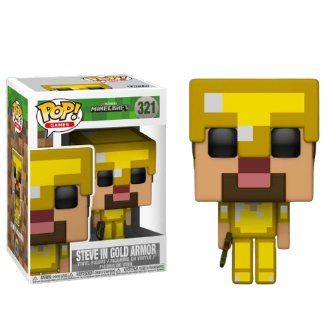 Funko POP! (321) Minecraft Steve With Gold Armor Funko POP! (321) Minecraft Steve With Gold Armor