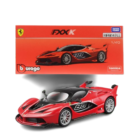Tomica X Burago 1/43 Red FXX K Ferrari Signature Series Tomica X Burago 1/43 Red FXX K Ferrari Signature Series