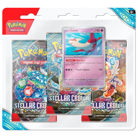 Pokemon SV7 Stellar Crown 3 Pack Blister - Latias Pokemon SV7 Stellar Crown 3 Pack Blister - Latias