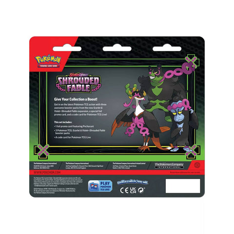 Pokemon SV6.5 Shrouded Fable 3 Pack Blister - Pecharunt