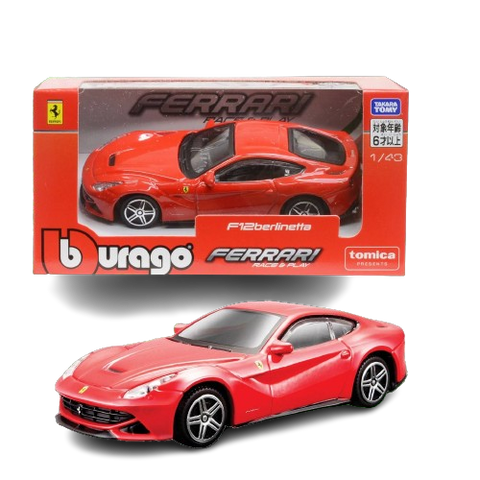 Tomica X Burago 1/43 Red F12 Berlinetta Race & Play Ferrari Tomica X Burago 1/43 Red F12 Berlinetta Race & Play Ferrari