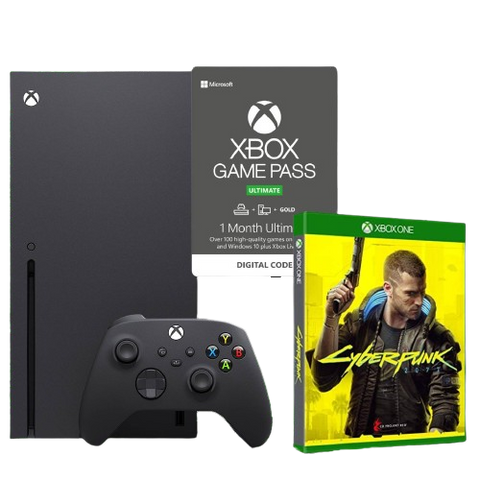 XBox Series X New Local 1TB Console + XBox Game Pass Ultimate + XBox One Cyberpunk 2077 XBox Series X New Local 1TB Console + XBox Game Pass Ultimate + XBox One Cyberpunk 2077