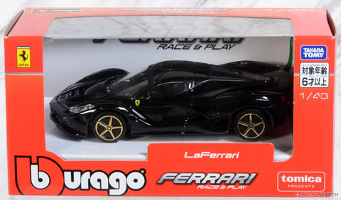 Burago 1/43 Black Laferrari Race and Play Ferrari