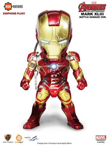 Kids Nation Iron Man MKXLIII Battle Damage Ver Earphone Pluggy Kids Nation Iron Man MKXLIII Battle Damage Ver Earphone Pluggy