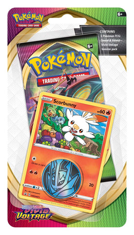 Pokemon SS4 Vivid Voltage Checklane Blister - Scorbunny Pokemon SS4 Vivid Voltage Checklane Blister - Scorbunny