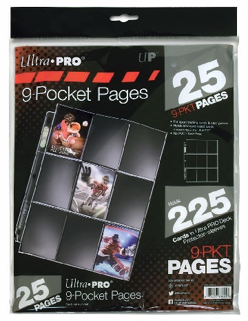 Ultra Pro Silver Series 9-Pocket Pages 25 Pack Ultra Pro Silver Series 9-Pocket Pages 25 Pack