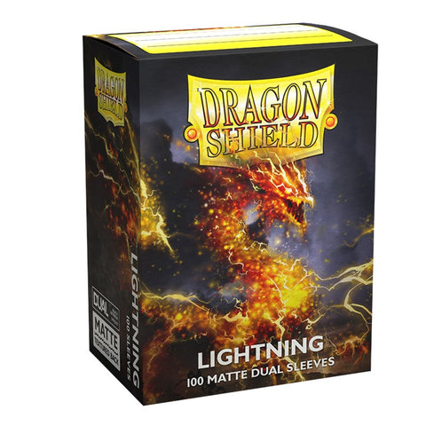 Dragon Shield Deck 100 Dual Matte sleeves - Lightning Dragon Shield Deck 100 Dual Matte sleeves - Lightning