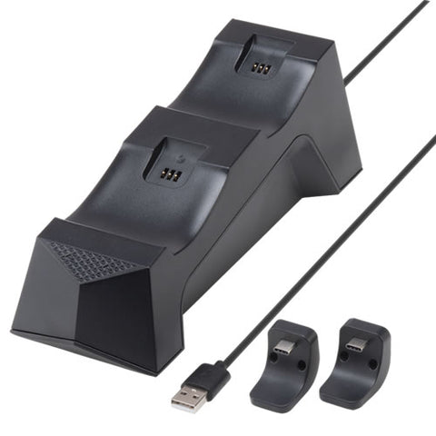 PS5 Cyber Gadget Black Double Controller Stand