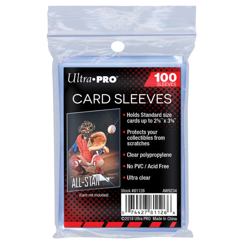 Ultra Pro Card Sleeve Regular Size Clear Soft Ultra Pro Card Sleeve Regular Size Clear Soft