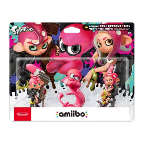 Amiibo Splatoon 2 Triple Set Boy and Octopus and Girl Amiibo Splatoon 2 Triple Set Boy and Octopus and Girl
