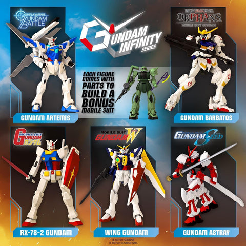 Gundam Infinity Series 4.5" Build A Zaku (Set of 5) Gundam Infinity Series 4.5" Build A Zaku (Set of 5)