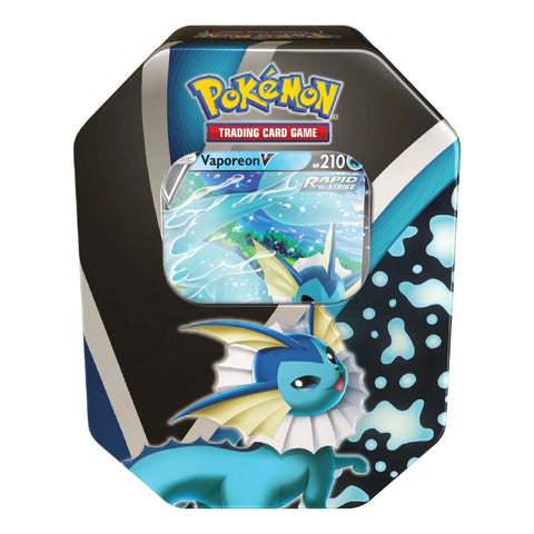Pokemon SWSH Fall V Tin - Vaporeon V Pokemon SWSH Fall V Tin - Vaporeon V