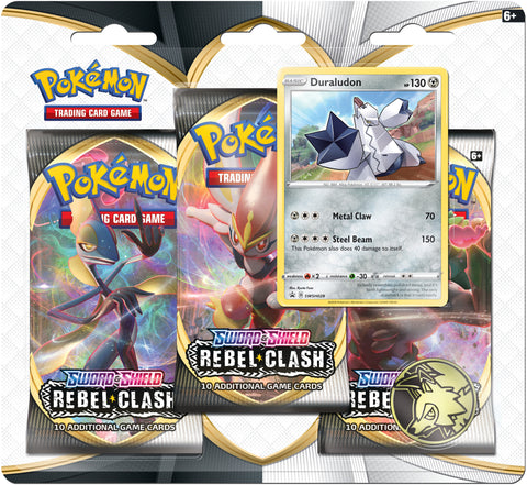 Pokemon SS2 Rebel Clash 3 Pack Blister Pokemon SS2 Rebel Clash 3 Pack Blister