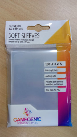 GameGenic 100 Soft Sleeves 67x94 mm GameGenic 100 Soft Sleeves 67x94 mm