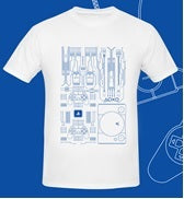 Playstation Mainboard Shirt - White Playstation Mainboard Shirt - White