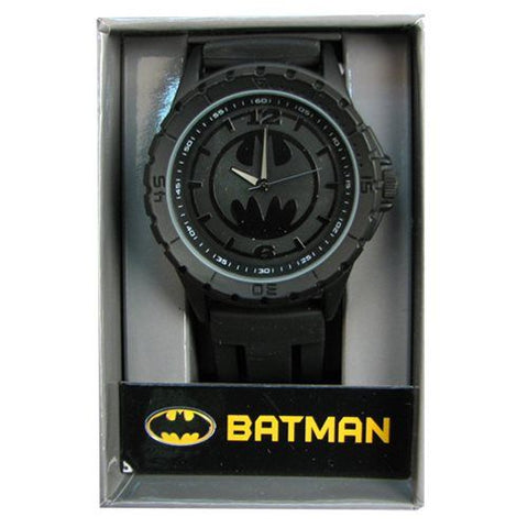 Batman Black Logo Rubber Strap Watch Batman Black Logo Rubber Strap Watch