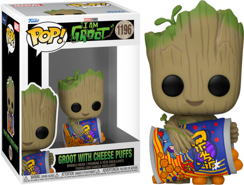 Funko POP! (1196) Marvel I Am Groot Groot With Cheese Puffs Funko POP! (1196) Marvel I Am Groot Groot With Cheese Puffs