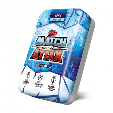 Topps Match Attax UEFA CL 21/22 Aqua Mega Tin Topps Match Attax UEFA CL 21/22 Aqua Mega Tin