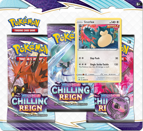 Pokemon SS6 Chilling Reign 3-Pack Blister - Snorlax Pokemon SS6 Chilling Reign 3-Pack Blister - Snorlax