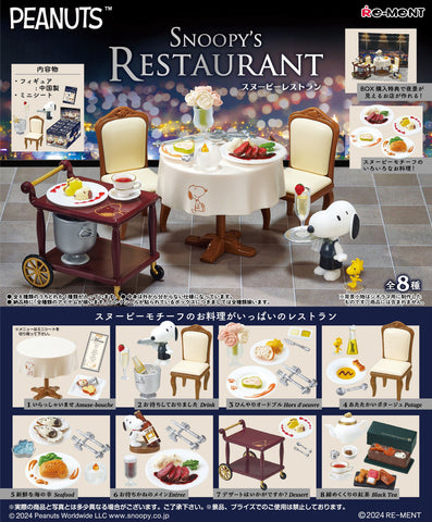 Re-Ment Snoopy Restaurant (Set of 8)