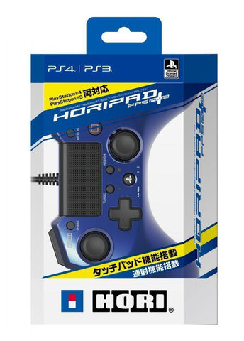 PS4/PS3 Hori Horipad FPS Plus Wired Controller - Blue