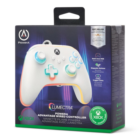 XBox Series X/S PowerA Advantage Wired Controller - Lumectra White