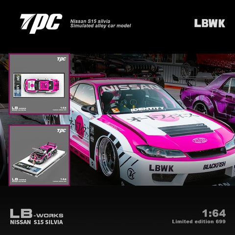 TPC 1:64 Nissan S15 Pink and White
