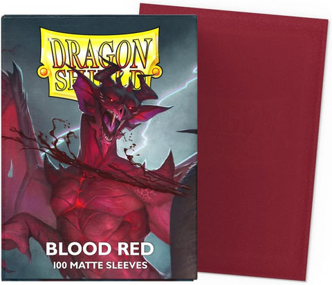 Dragon Shield 100 Matte Sleeves - Blood Red