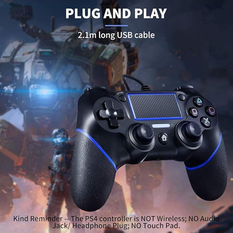 PS4 Three Arrow Wired Controller - White