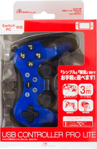 Nintendo Switch Answer USB Controller Pro Lite Blue