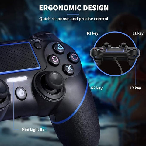 PS4 Three Arrow Wired Controller - Black