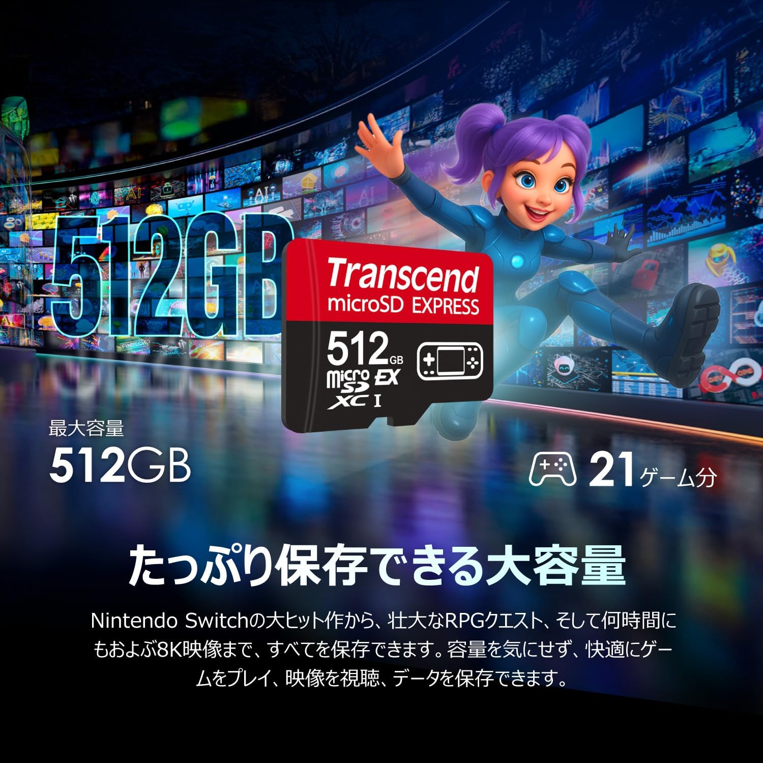 Transcend Microsd Transcend microSD Express Card 512GB | PLAYe