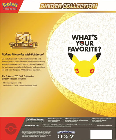 Pokemon TCG 30th Celebration Binder Collection