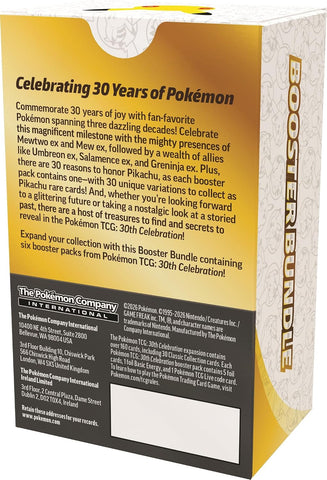 Pokemon TCG 30th Celebration Booster Bundle