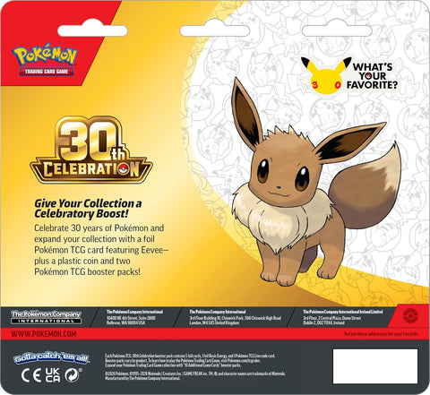 Pokemon TCG 30th Celebration 2 Pack Blister Eevee