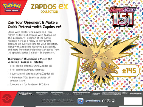 Pokemon SV3.5 151 Zapdos Ex Collection Box