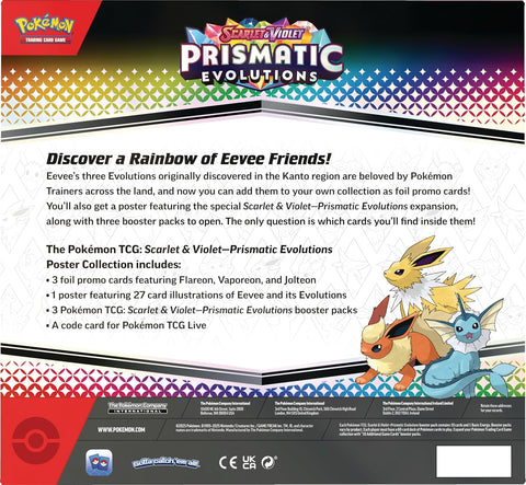 pokemon sv8 5 scarlet and violet prismatic evolutions booster pack Pokemon SV8.5 Prismatic Evolutions Poster Collection