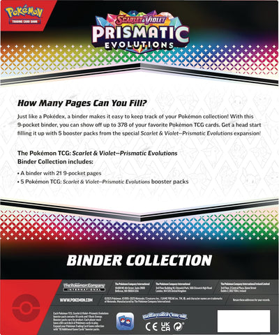 Pokemon SV8.5 Prismatic Evolutions Binder Collection