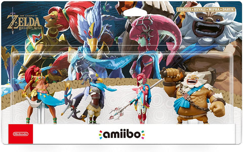 Amiibo Zelda BOTW Set of 4 Urbosa/ Revali/ Mipha / Daruk