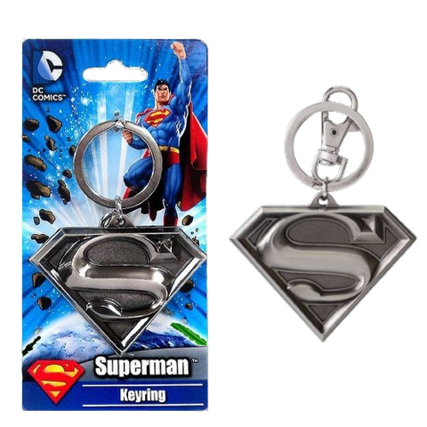 Superman Shield Logo Pewter Key Chain