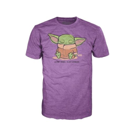 Mandalorian The Child Sleeping Purple (XL) T-Shirt