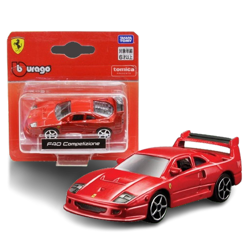 Tomica X Burago Blister F40 Competizione Red Ferrari