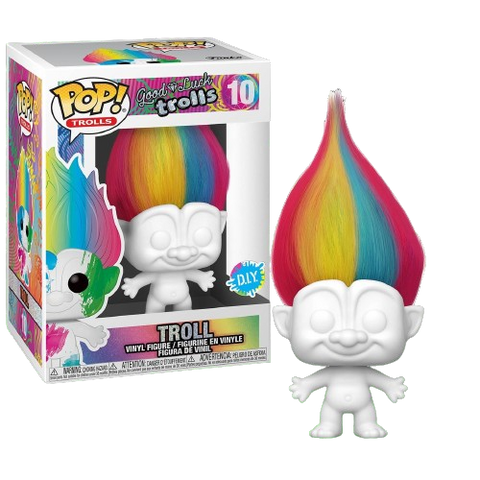 Funko POP! (10) Trolls Rainbow Troll DIY White