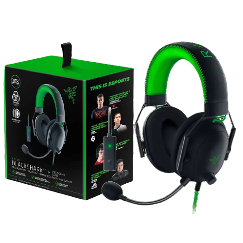 Razer Blackshark V2 + USB Sound SE Wired Headset | PLAYe